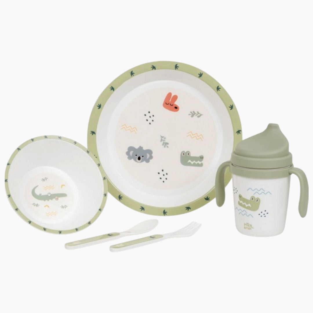 Vajilla animales verde