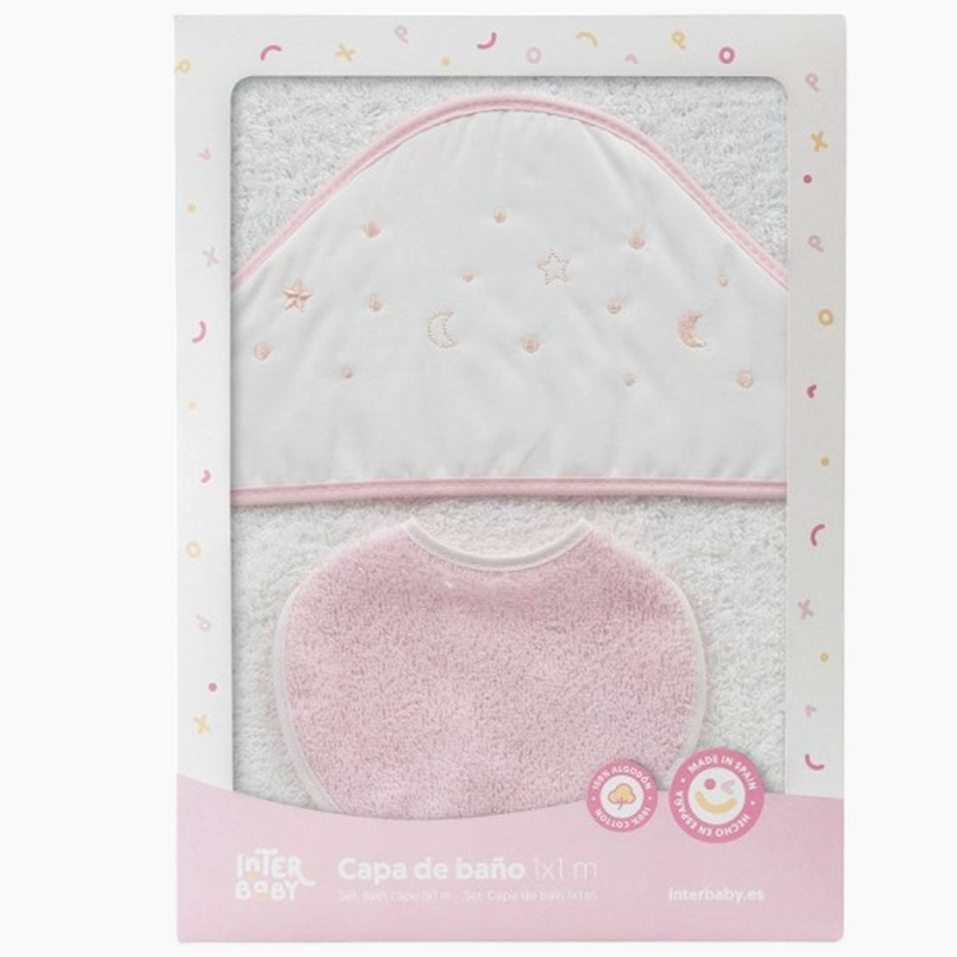 Toalla capucha estrella y luna 1x1