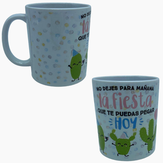 taza personalizada fiesta amistad hecha a mano