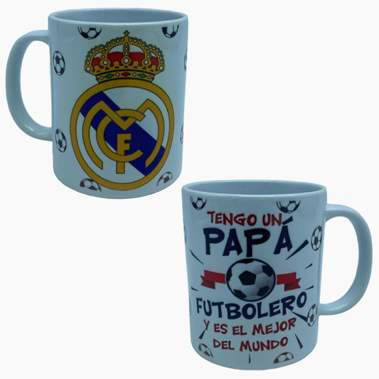 Taza personalizada futbol real madrid día del padre