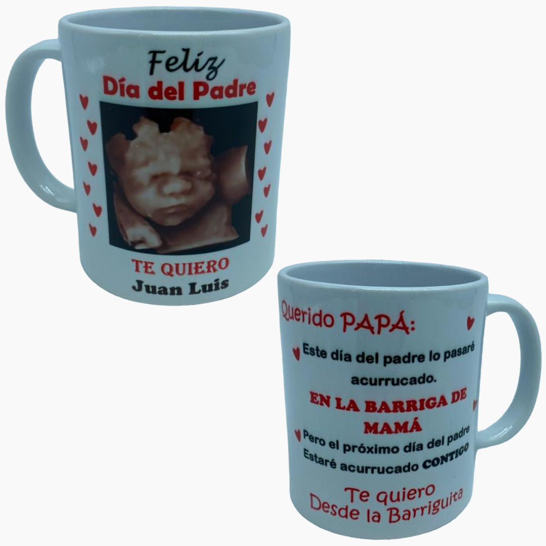 taza primer día del padre ecografía embarazo